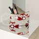 Colourful half-linen cosmetic bag "Foxes"